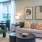 a living room with a couch and a coffee table